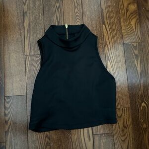 Bebe Black High-Neck Tank Top
